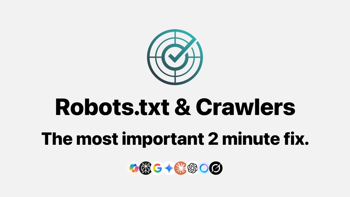 Robots.txt and AI Crawlers: The 2-Minute Fix